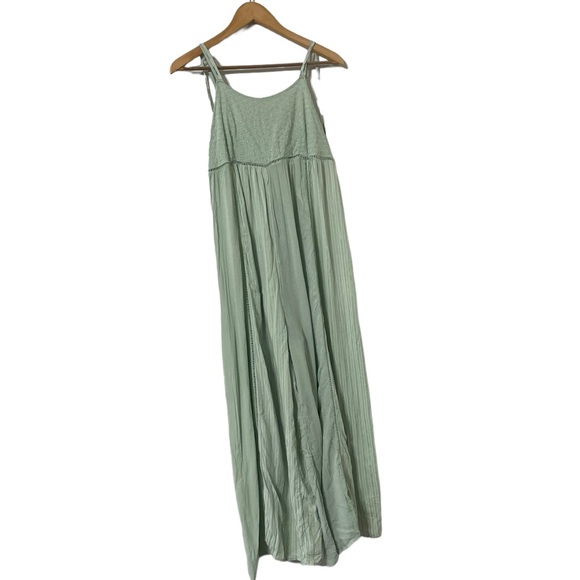 Anthropologie Lilko Green Wide Leg Jumpsuit Romper - Picture 3 of 9